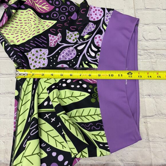 Loony Legs Women Leggings Size XL X-Large Colorful Artsy Floral D044 -9 - Picture 5 of 16